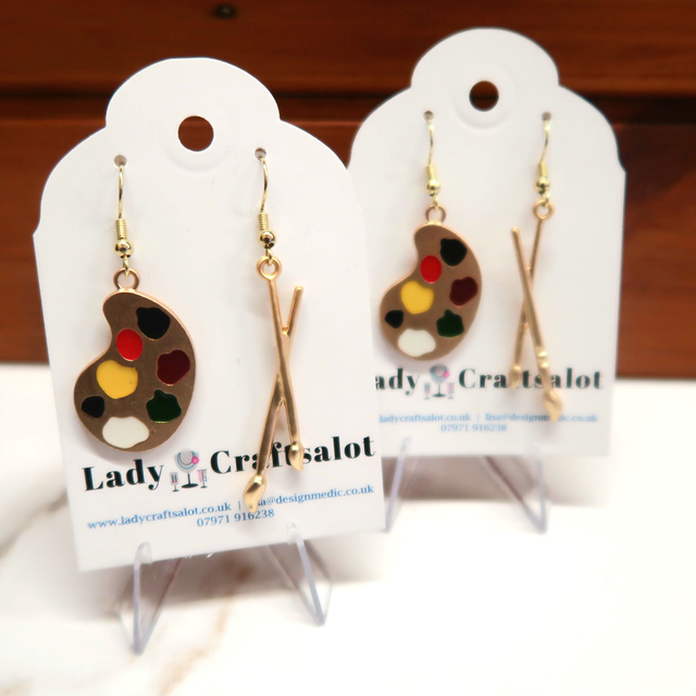 Palette & Brush Earrings