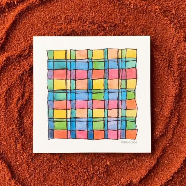 Encre et aquarelle - Madras - Origine - reproduction