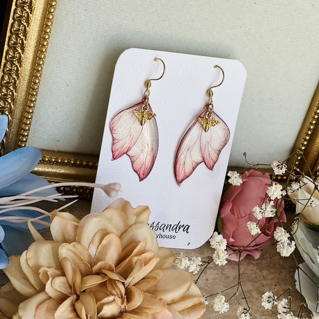 Boucle d’oreille aile de fee