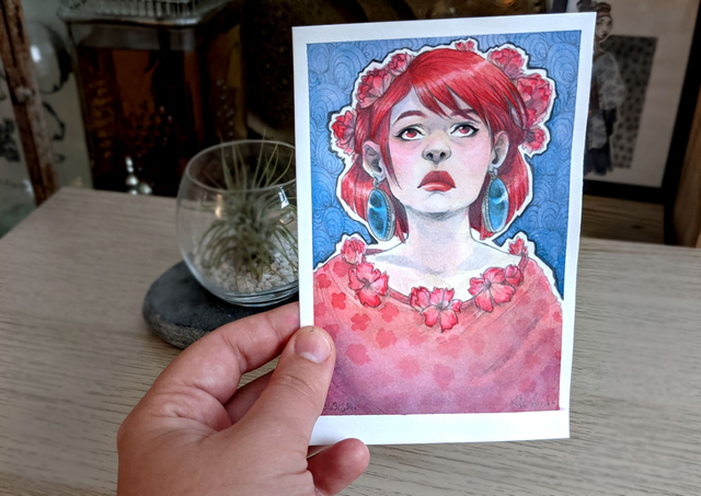 Rose, format A6, 15x10 cm