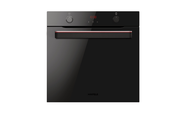 Pyrolyse-Einbaubackofen Häfele Assedo BP55ABi6a, All Black Design, Garraumvolumen: 77 Liter