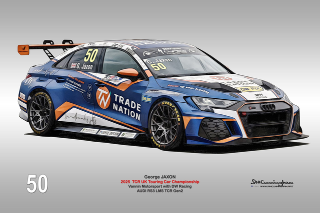 C250503 Audi RS3 LMS TCRUK 2025 George Jaxon Vannin Motorsport DW Racing #50