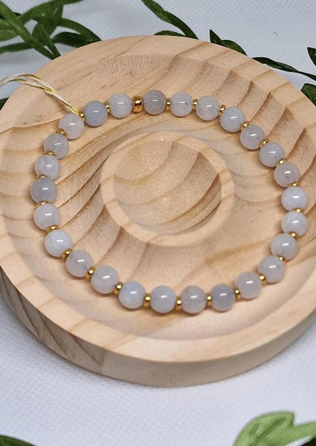 Bracelet Aigue marine en 0,6 cm