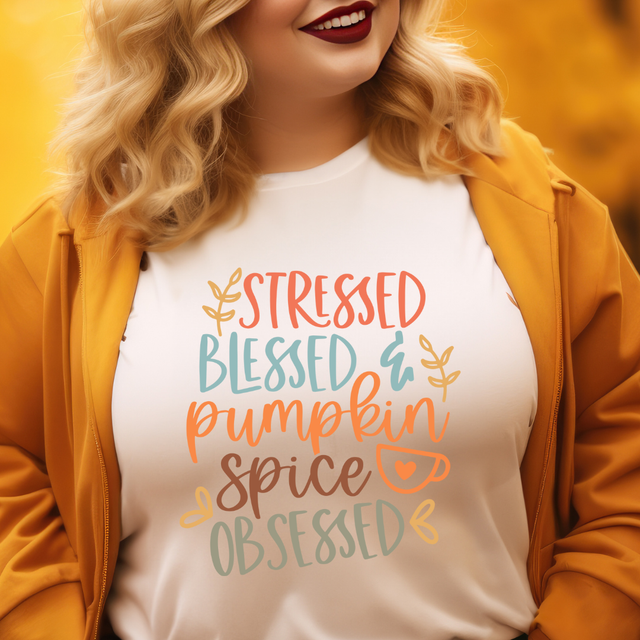 Stressed Blessed Pumpkin Spice Obsessed