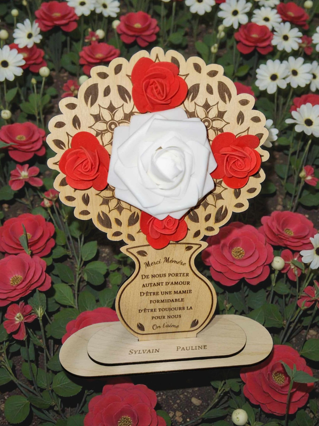 BOUQUET AVEC ROSES (Mamie)