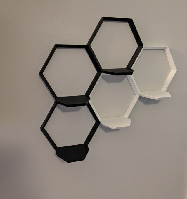 Étagère Murale Modulaire Hexagonale grand format