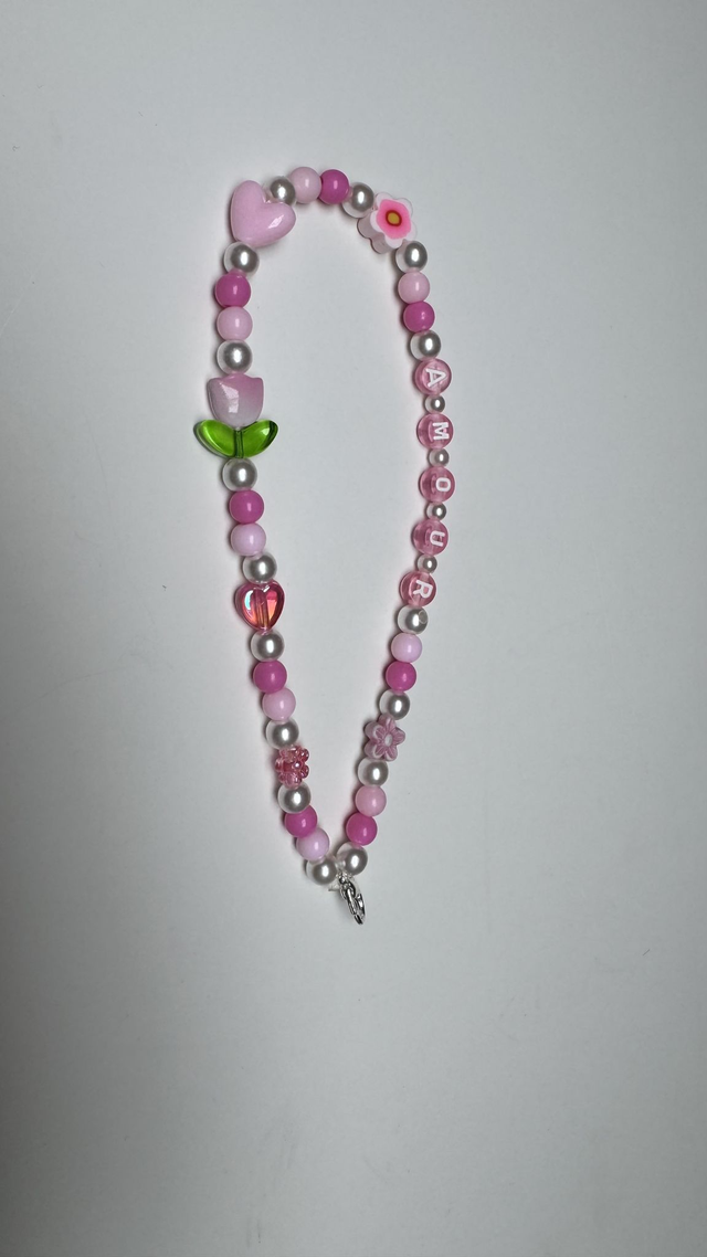 Bijoux de téléphone en perles