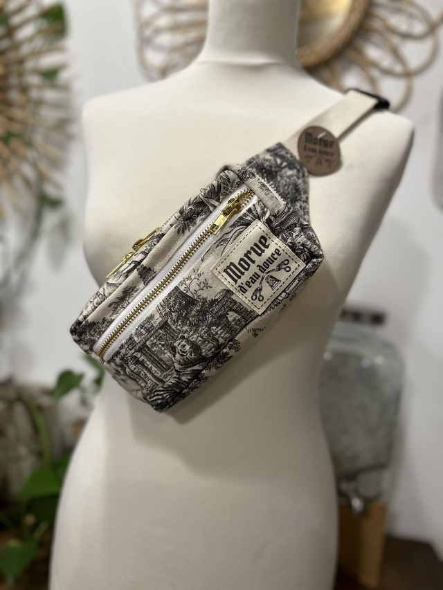 Pockette toile de jouy lin 