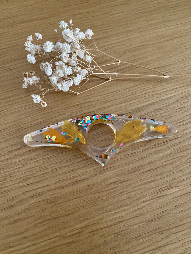 Bague de lecture - rose d'Inde et paillettes samba