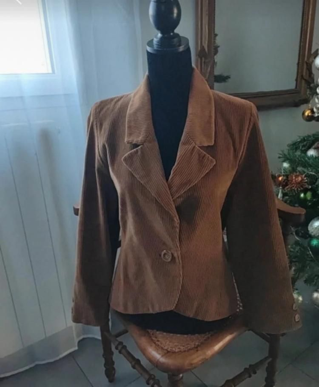 Magnifique veste blazer en velours côtelé vintage taille 38