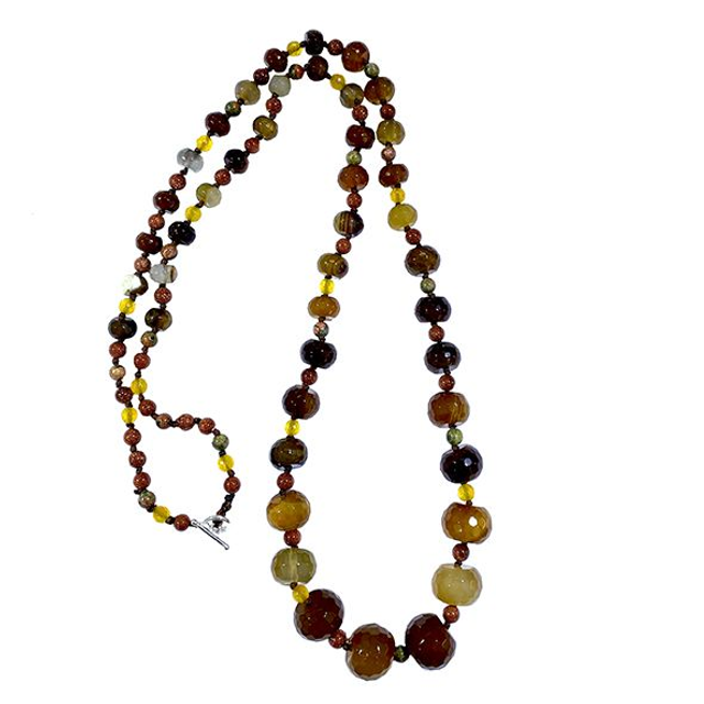Collana in agata sfaccettata modello 0950