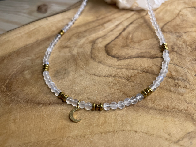 Collier ras de cou PIERRE DE LUNE - Lune