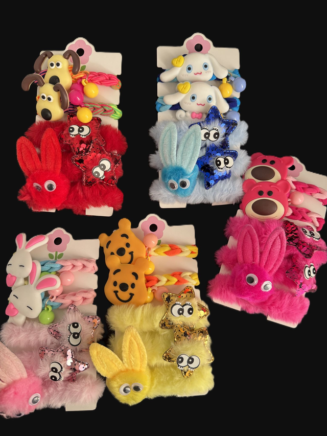 Cartoon hair bands, trendy kids hair ties, children&#039;s cartoon hair bands