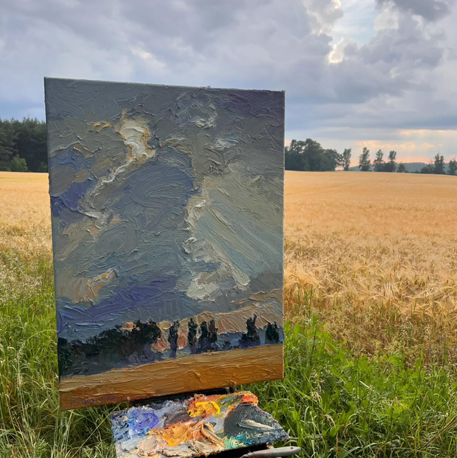 „Flüstern des Sturms“ – Öl auf Leinwand, 80 × 60 cm | 2024