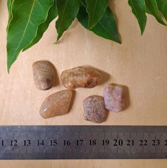 PINK MOSS AGATE TUMBLESTONE 