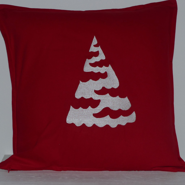 Kissenhülle rot „Tannenbaum“