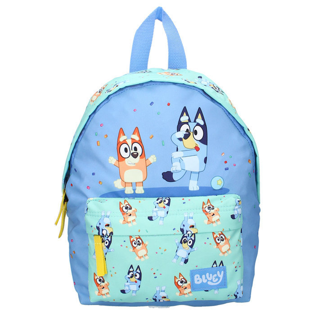 MOCHILA INFANTIL BLUEY COM BOLSO FRONTAL