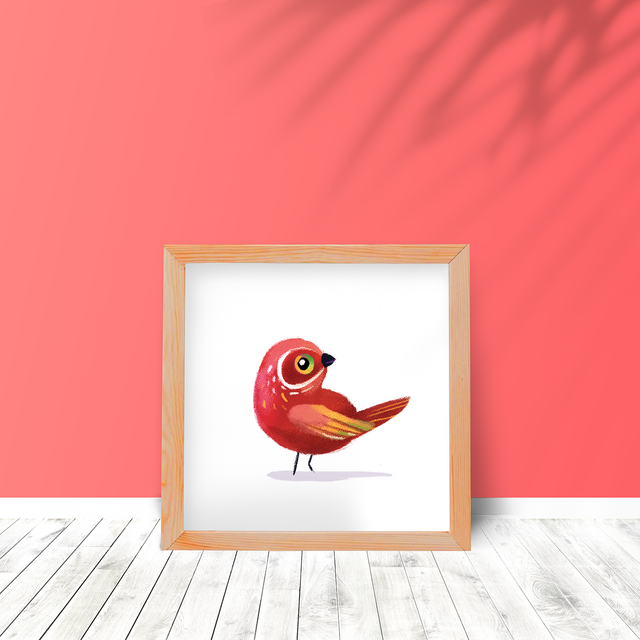 Print Petit Oiseau Rouge 