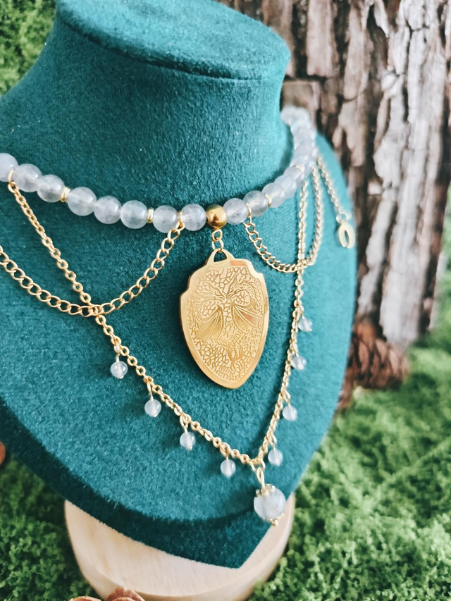 COLLIER - MOON DRAGON (doré)