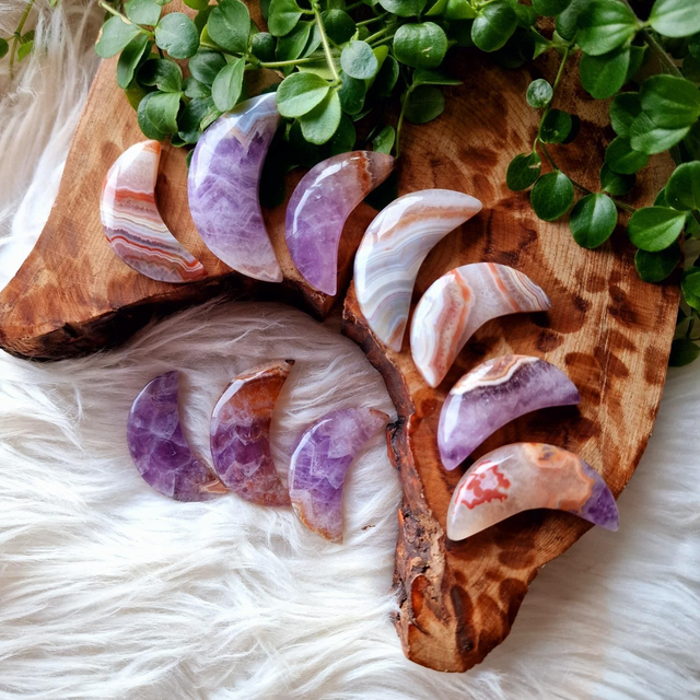 Amethyst Agate small moons 