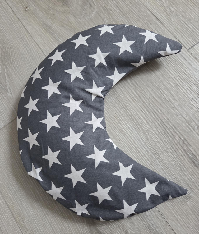 Wohlfühl-Mond, 33x15cm, "grau/Sterne"