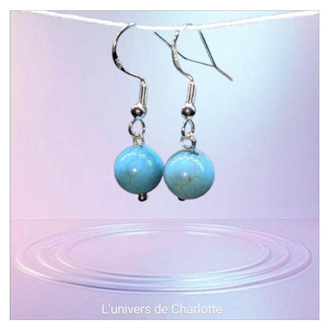 Boucles d&#039;oreilles &quot;Turquénite&quot; BO-061