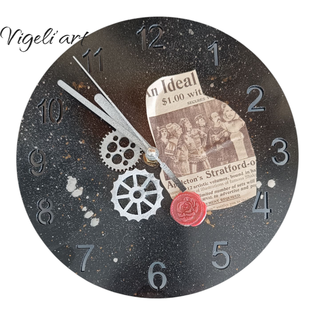 Horloge murale steampunk 