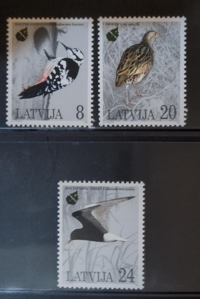 Latvia 1995 Birds Set MNH