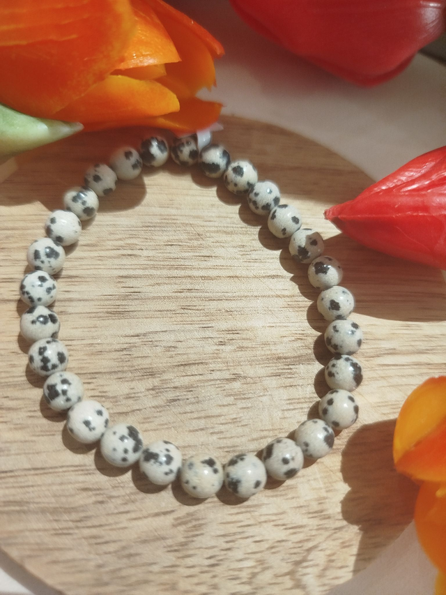 Bracelet Jaspe Dalmatien 