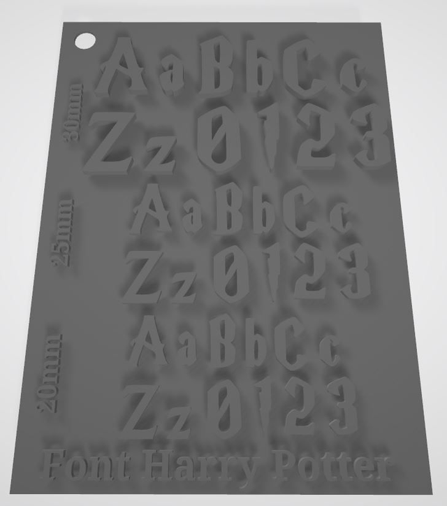 Letterstamps Set 62-teilig Font Harry Pottr