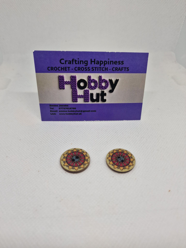 Vintage Style Buttons (2) 2cm