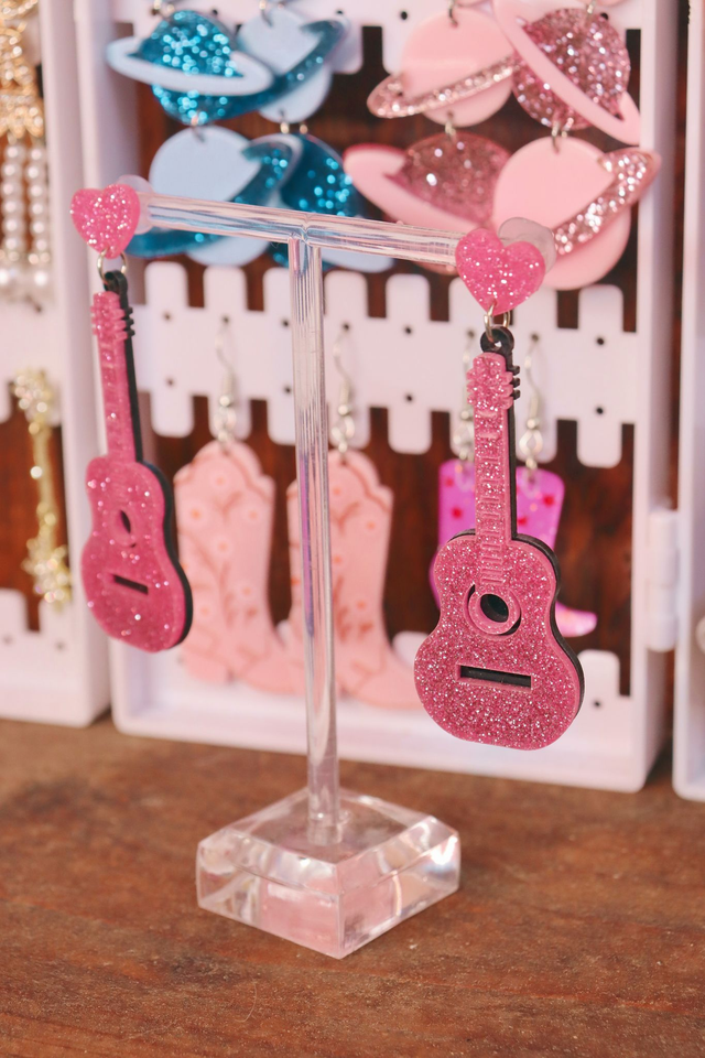 Boucles d&#039;oreille • Guitare &amp; Vinyle