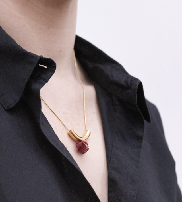 Colar Curvo 1 flor AGP01C002