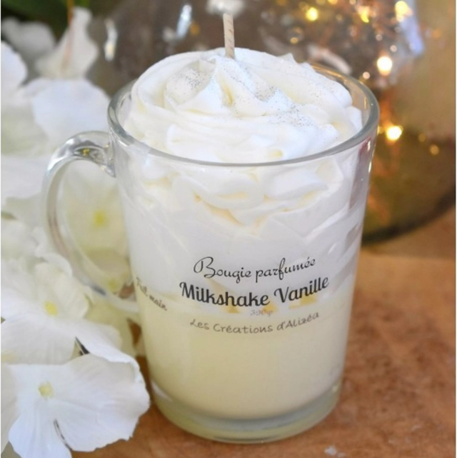Bougie milkshake vanille 200g