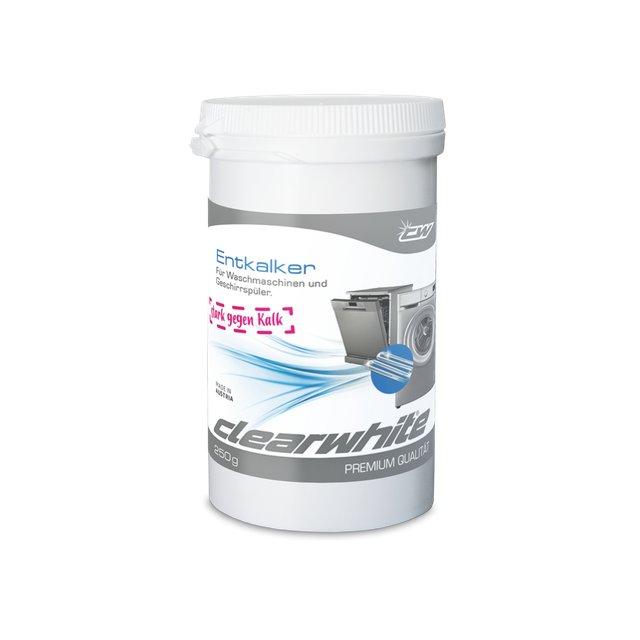 Clearwhite Entkalker für Geschirrspüler Schnellentkalker 250 g Pulver