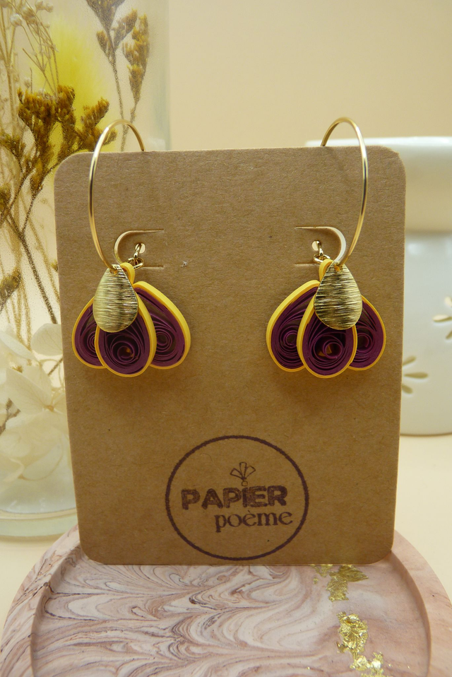 Modèle Aurore - Prune et jaune