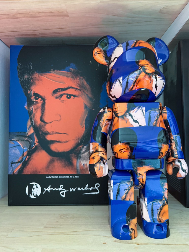 Bearbrick 400% + 100%  - Andy Warhol Mohamed Ali