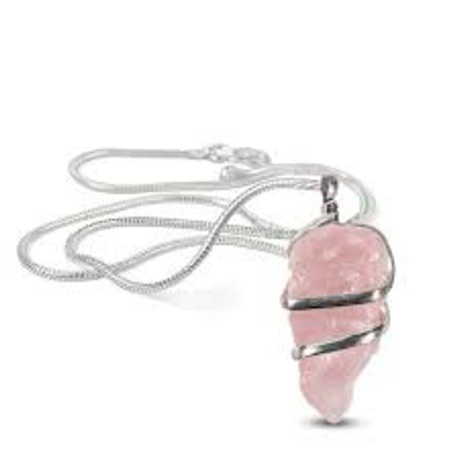 Rose Quartz Wire Wrap Pendulum