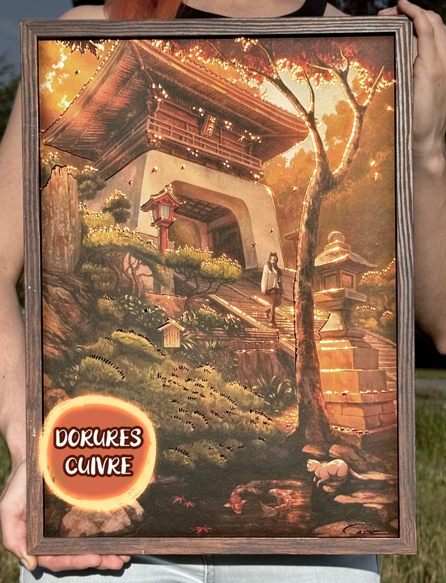 Automne - A3 avec dorures cuivres