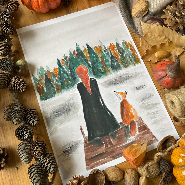 Amitié sur le ponton - affiche