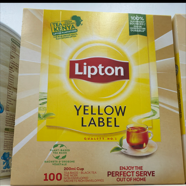 LIPTON YELLOW 100  TEA BAGS
