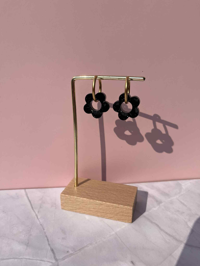 Pampilles résine noire