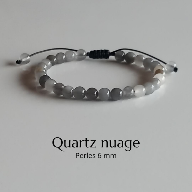 Bracelet ajustable en Quartz nuage