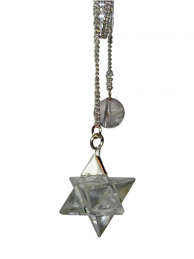 Pendule Merkaba en Cristal de Roche