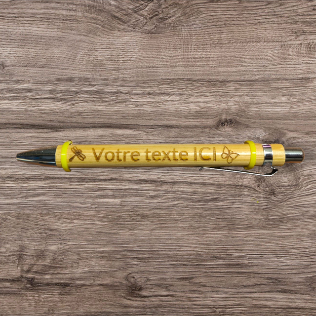 Stylo à graver bambou, aluminium plusieurs coloris, nous contacter 