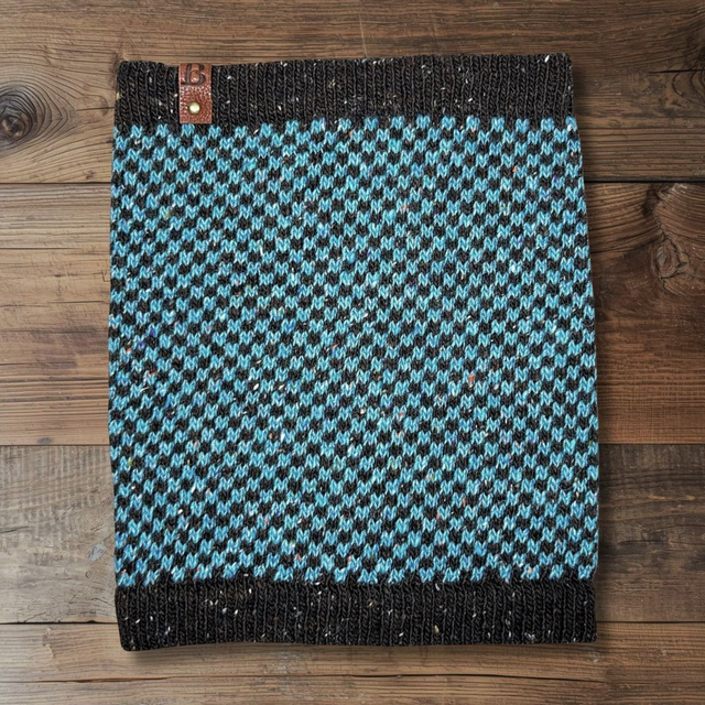 Soft Merino Wool Handmade Snood / Neck Warmer (Colour: Mint Chocolate Chip)