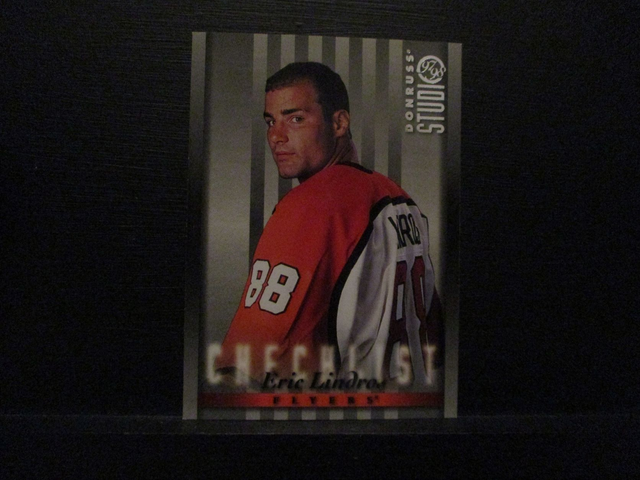 Eric Lindros - NFL 1997 Donruss Studio Ice Hockey Original Trading Card #108