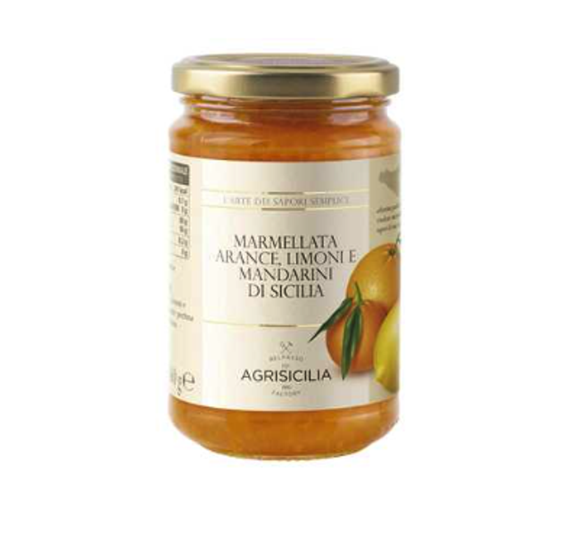 Agrisicilia - Szicíliai narancs, citrom és mandarin lekvár 360g