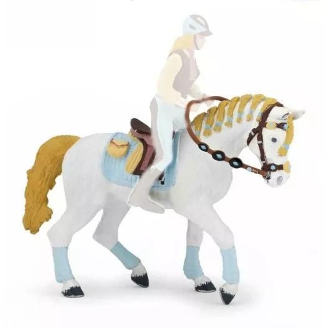 Papo 51545 Cheval de la cavalière fashion bleue