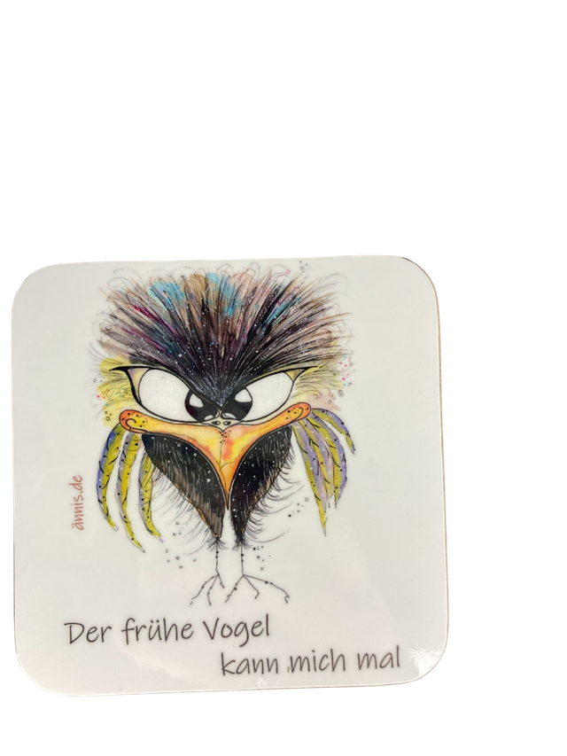 Untersetzer "Spatz - der frühe Vogel"